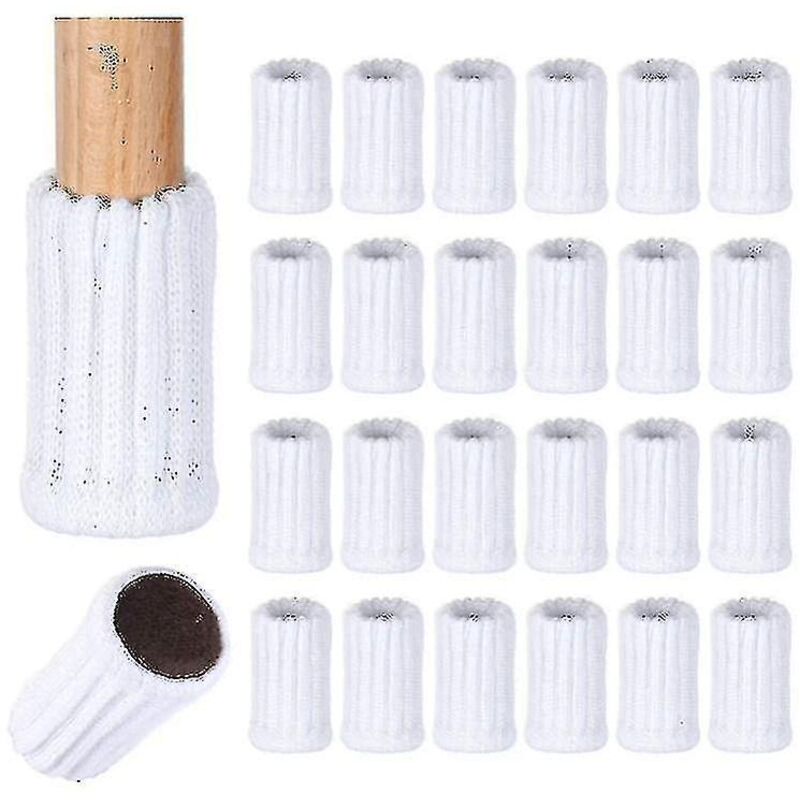 Set Mit 16 Stuhlbeinschonern Aus Netzgewebe, Weiße Socken