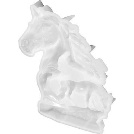Diy-silikonform In Pferdeform, Epoxid-silikonform Zum Gießen, Tischdekorationsform In Pferdeform – 20,40 X 15,00 X 2,20 Cm – Weiß
