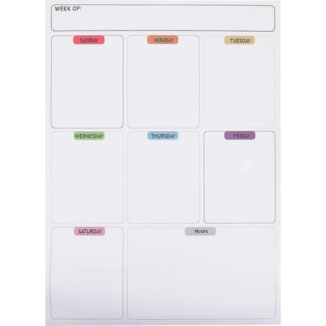 Mehrzweck-speiseplan, Wochenmenüplan, Familienmenüplan, Präsentationstafel – 42,00 X 29,70 X 0,10 Cm