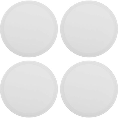 Set Mit 4 Silikon-dichtungsaufsätzen Für Weithalsbecherdeckel, Staubdicht – 8,6 X 8,6 Cm – Weiß