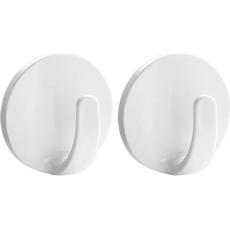 Set Mit 2 Magnethaken Zum Aufhängen Eines Kühlschranks. – 4,3 X 4,3 X 4 Cm – Weiß
