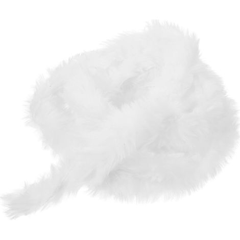 3m Weiße Kunstfell-bandrolle Für Weihnachtsbaumschmuck – 300 X 4,5 X 4,5 Cm – Weiß