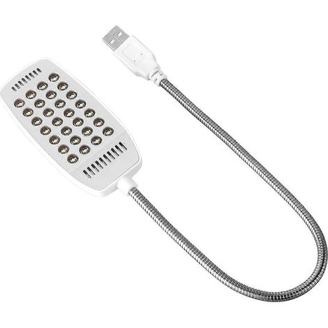Ledmomo Usb-leselampe Mit 28 Leds Und Flexiblem Schwanenhals Für Laptops (weiß)