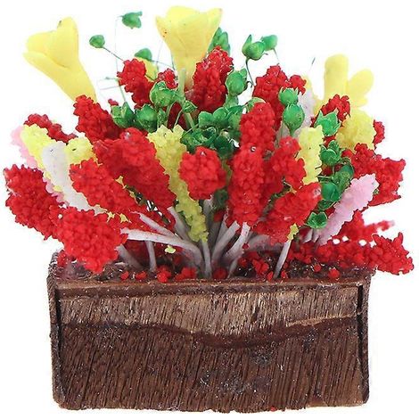 Künstliche Topfblumen, Gartendekoration, Tonblumen Für Miniatur-wohndekoration – 3,50 X 2,80 X 1,50 Cm