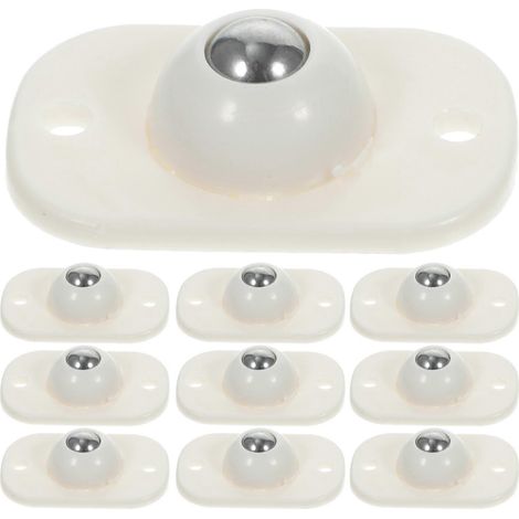 16 Selbstklebende Lenkrollen Aus Edelstahl – 4,5 X 2,8 Cm – Weiß