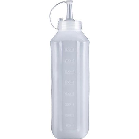 X 800 Ml Flexible Flasche Für Soßen, Gewürzspender Für Ketchup – 25 X 8 X 6 Cm – Weiß