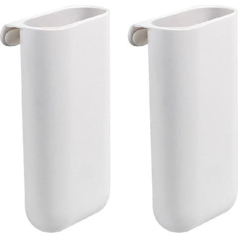 Set Mit 2 Stifthaltern Für Den Schreibtisch, Selbstklebende Aufbewahrungsbox, Multifunktionaler Organizer (weiß, Länglich) - Weiß