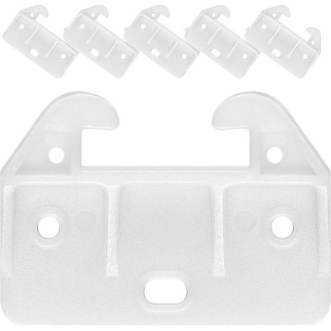 Set Mit 6 Kunststoff-schubladenschienen Für Kommoden, Möbelersatzteile – 5,90 X 4,10 X 1,00 Cm – Weiß