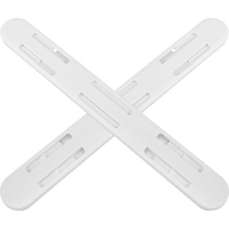 Set Mit 2 Selbstklebenden Gleitschienen Für Körbe Oder Aufbewahrungsboxen Im Kleiderschrank – 26,50 X 3,00 X 1,00 Cm – Weiß