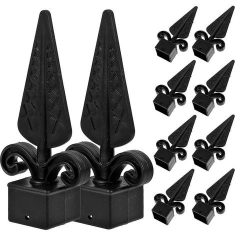 Set Mit 10 Dekorativen Kappen Für Zaunpfosten Im Außenbereich, Für Garten Oder Hof. – 11,5 X 6 Cm