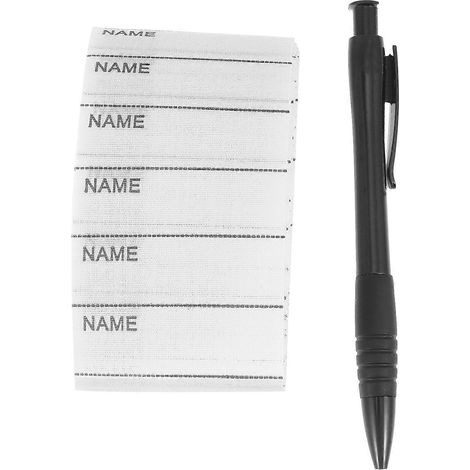 200 Waschbare, Weiße Bügeletiketten Für Kleidung Und Textilien, Inklusive Stift – 5,5 X 2,2 Cm