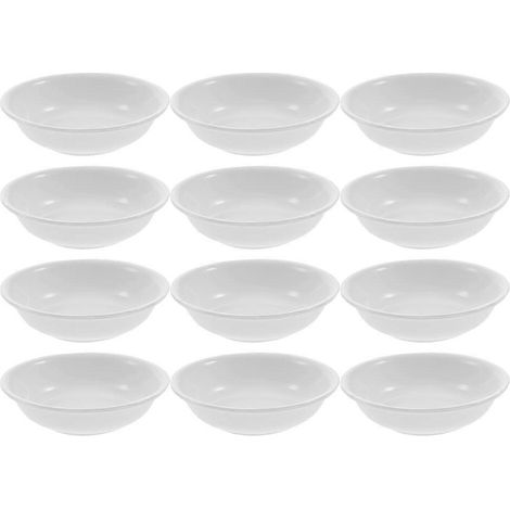 Set Mit 12 Kleinen Schälchen Zum Dippen Von Chips Und Soßen, Dekorative Schälchen – 7,2 X 7,2 X 1,9 Cm – Weiß