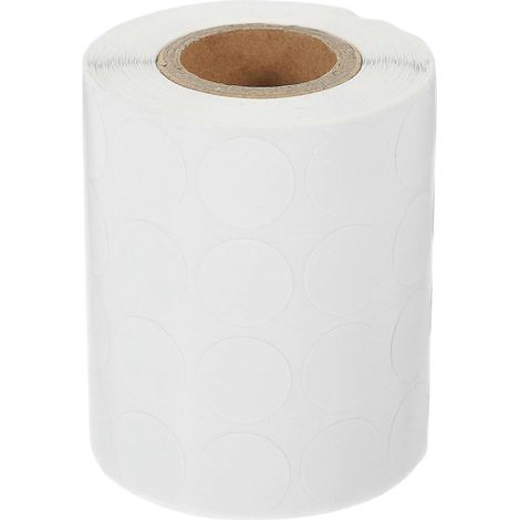 3000 Leere, Runde, Selbstklebende Etiketten, Tragbare Codieretiketten – 1,50 X 1,50 X 0,10 Cm – Weiß