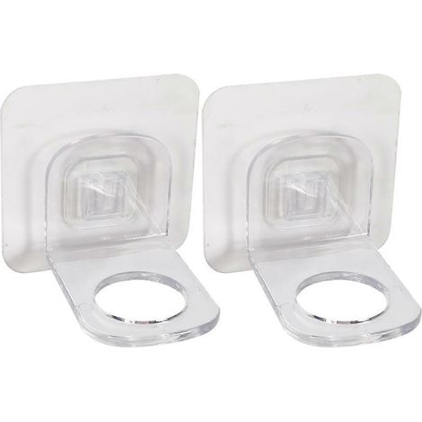 Set Mit 2 Stabilen, Nagelfreien Duschgelhaltern Zur Wandmontage (weiß) – 5,5 X 7 X 5 Cm – Weiß