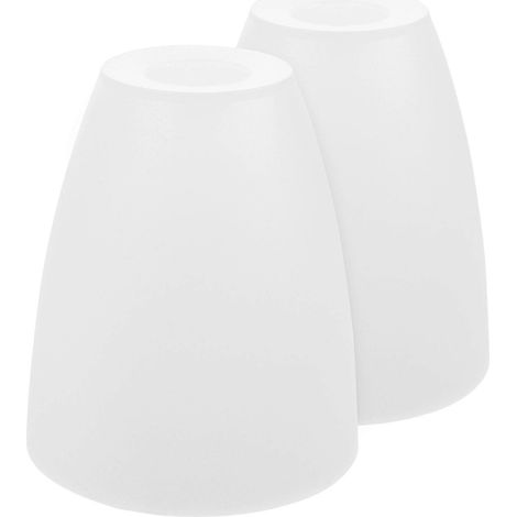 Set Mit 2 Kleinen Lampenschirmen Mit 30-mm-öffnung Für Tisch- Oder Schreibtischlampen. – 11,50 X 10,00 X 5,00 Cm – Weiß