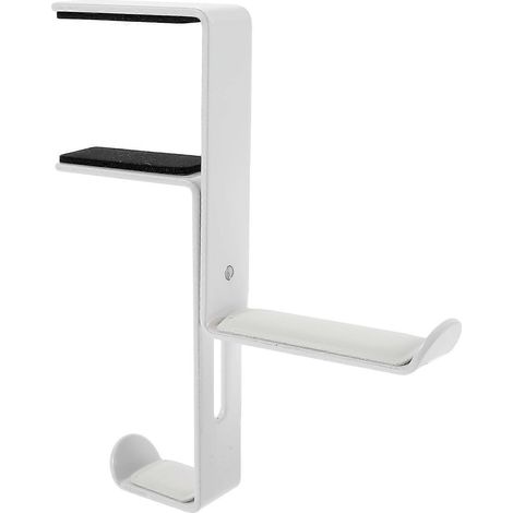 Kopfhörerständer Zur Befestigung An Tisch Oder Möbelstück, Klemmhaken, Verstellbarer Kopfhörerhalter – 11,5 X 11 X 2 Cm – Weiß