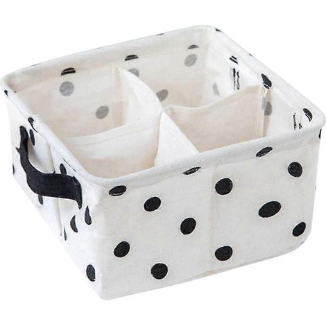 Aufbewahrungsbox Mit 4 Fächern Für Kleidung, Schubladeneinsätze, Organizer Für Socken, Bhs Und Unterwäsche. – 20 X 10 Cm