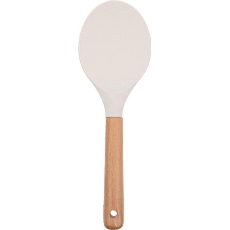 Silikagel-reislöffel (1 Stück) – Antihaft-reislöffel – Reissuppenlöffel – Küchenhelfer – 23,20 X 7,50 X 1,50 Cm – Weiß