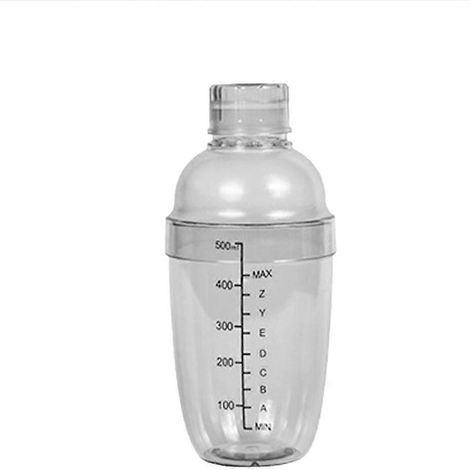 Transparenter Cocktailshaker (530 Ml) Mit Messmarkierungen (weiß), Ideal Zum Mixen Von Cocktails, Weinen, Milchtees Und Anderen Getränken. – 8,5 X 20 Cm – Weiß