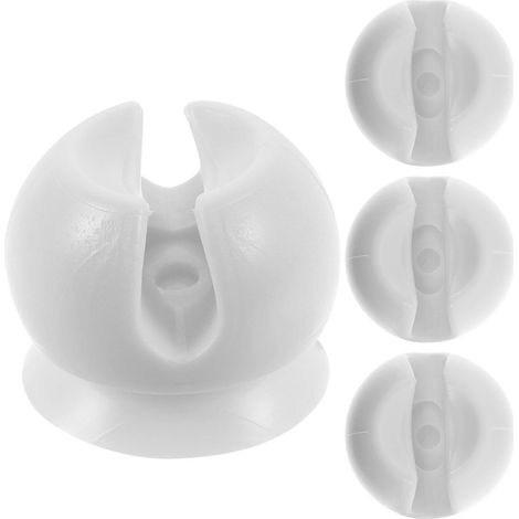 4er-set Zahnbürstenhalter Mit Saugnapf, Wandmontage – 2,80 X 2,80 X 2,20 Cm – Weiß