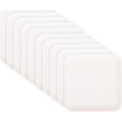 10er-pack Silikon-wandschutz Für Türgriffe Und -knöpfe – 4,5 X 4,5 Cm – Weiß