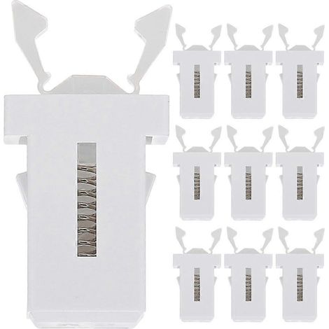 10er-pack Mülltonnenschlösser, Ersatz-mülltonnenschnallen, Schnappverschluss – 2,10 X 1,20 X 0,70 Cm – Weiß