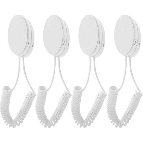 Set Mit 4 Fernbedienungshaltern, Anti-verlust-fernbedienungsband, Fernbedienungsschlaufe – 29,50 X 3,00 X 1,00 Cm – Weiß