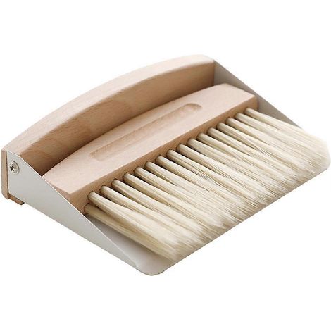 Tischbesen-set, Mini-kehrschaufel, Kleiner Tischbesen, Tischkehrschaufel – 15,5 X 10,5 X 4 Cm – Weiß
