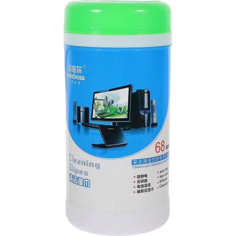 Flasche/88 Vorbefeuchtete Reinigungstücher Für Computerbildschirme – 17,00 X 8,50 X 8,50 Cm
