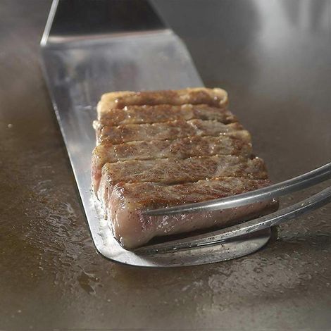 Steakschaufel (1-teilig) Mit Holzgriff, Grillschaufel Aus Edelstahl Mit Flacher Basis, Vielseitiges Kochwerkzeug Für Zuhause Und Esszimmer (weiß)