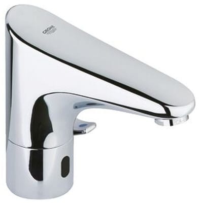 Grohe Infrarot-Waschtischarmatur Europlus E chrom, Steckertrafo und Mischung