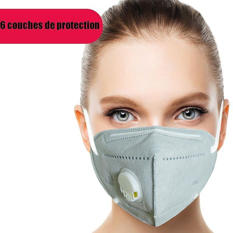Packung Mit 30 Ffp2 Kn95-atemschutzmasken Mit 6 Lagen, 98 % Filtration, Einwegmasken