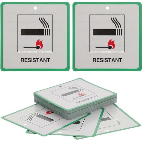 50 Brandschutzetiketten Für Möbel – Brandschutzwarnetiketten – 9 X 9 Cm