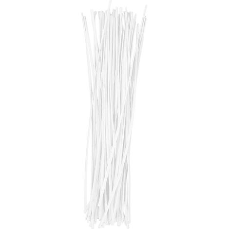 500 Kunststoffbeschichtete Kabelbinder Aus Eisen, 15 Cm (weiß)