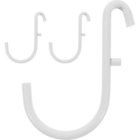 Set Mit 3 Robusten Lochwandhaken, Ideal Für Zuhause, Geschäfte Und Supermärkte. – 7 X 5,5 Cm – Weiß