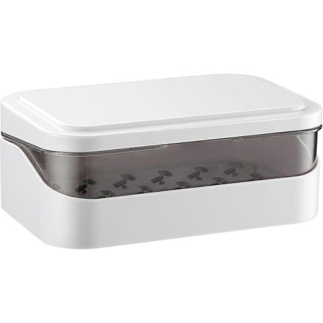 Ounona Seifenschale Fürs Badezimmer, Seifenaufbewahrungsbox Mit Abtropffläche, Tragbarer Seifenbehälter, Seifenablage Für Zuhause – 13,50 X 9,00 X 5,50 Cm – Weiß