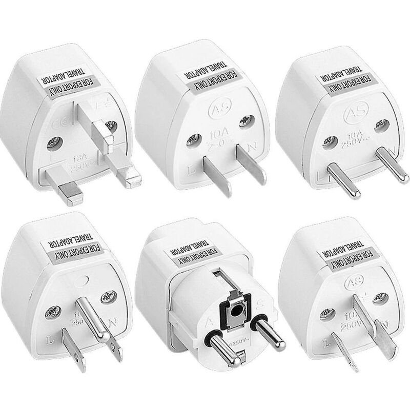 Universeller Reiseadapter (1 Oder 5 Stück): Britischer Stecker Auf Europäischen Stecker. Reiseladegerät Im Lieferumfang Enthalten.