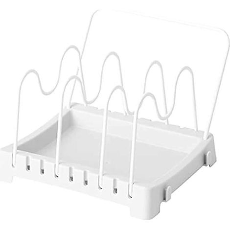 Küchendeckel-organizer, Verstellbares Aufbewahrungsregal Für Kochutensilien, Deckelhalter Für Kuchenformen, Platzsparende Schneidematte, Herausnehmbarer Organizer.