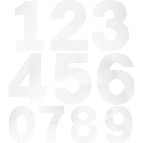 Set Zahlenkuchenformen 0-8, Zahlenschablonen 0-8, Flache Kunststoffzahlen, Gebäckschablonen - 25,40 X 18,00 X 0,10 Cm - 1