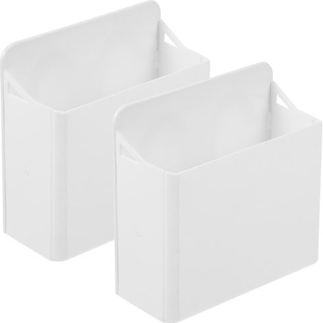 Set Mit 2 Whiteboard-boxen, Saugnapf-stifthaltern Sowie Stift- Und Markerhaltern – 10,00 X 9,20 X 4,20 Cm – Weiß