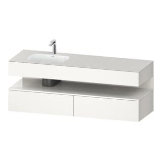 Duravit Einbauwaschtisch-Möbel-Set Qatego 160x50x60cm, Kon-WTU, B, B l, w hgl/we m