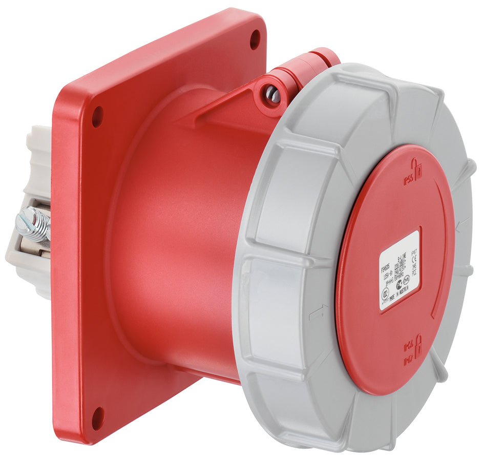 ABL CEE-Flanschsteckdose gerade IP67 125A 5-polig 400V 6H Rot - F54S357
