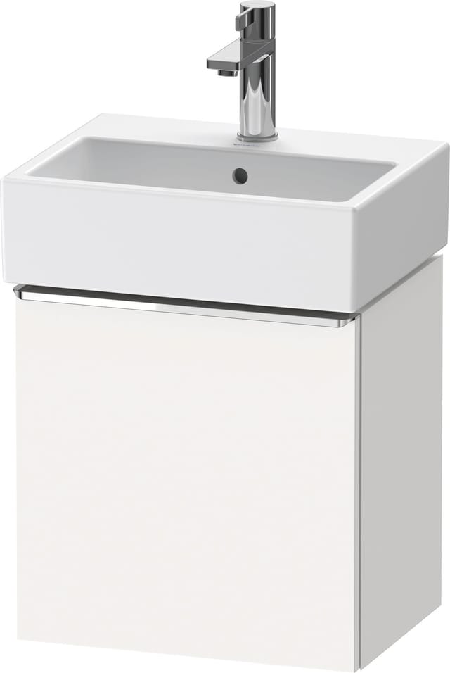 Duravit Waschtischunterschrank D-Neo 43,4x32,2x44cm, 1 Tür, An li, chr/we ma