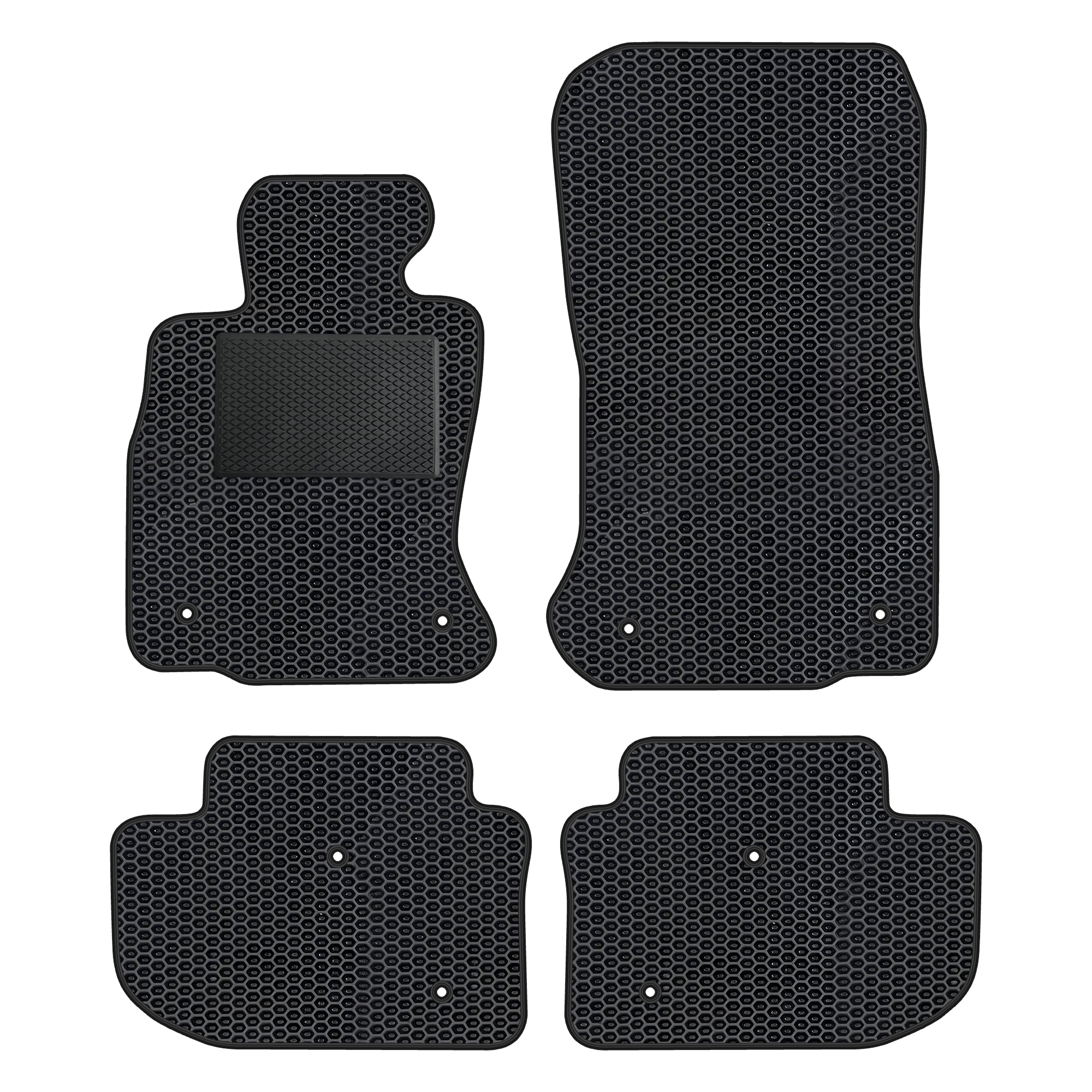 Bm078evapod - Komplettes Set Eva-autofußmatten Passend Für Bmw 6er F06 Xdrive 2011-2018 (mit Zusätzlicher Verstärkung)