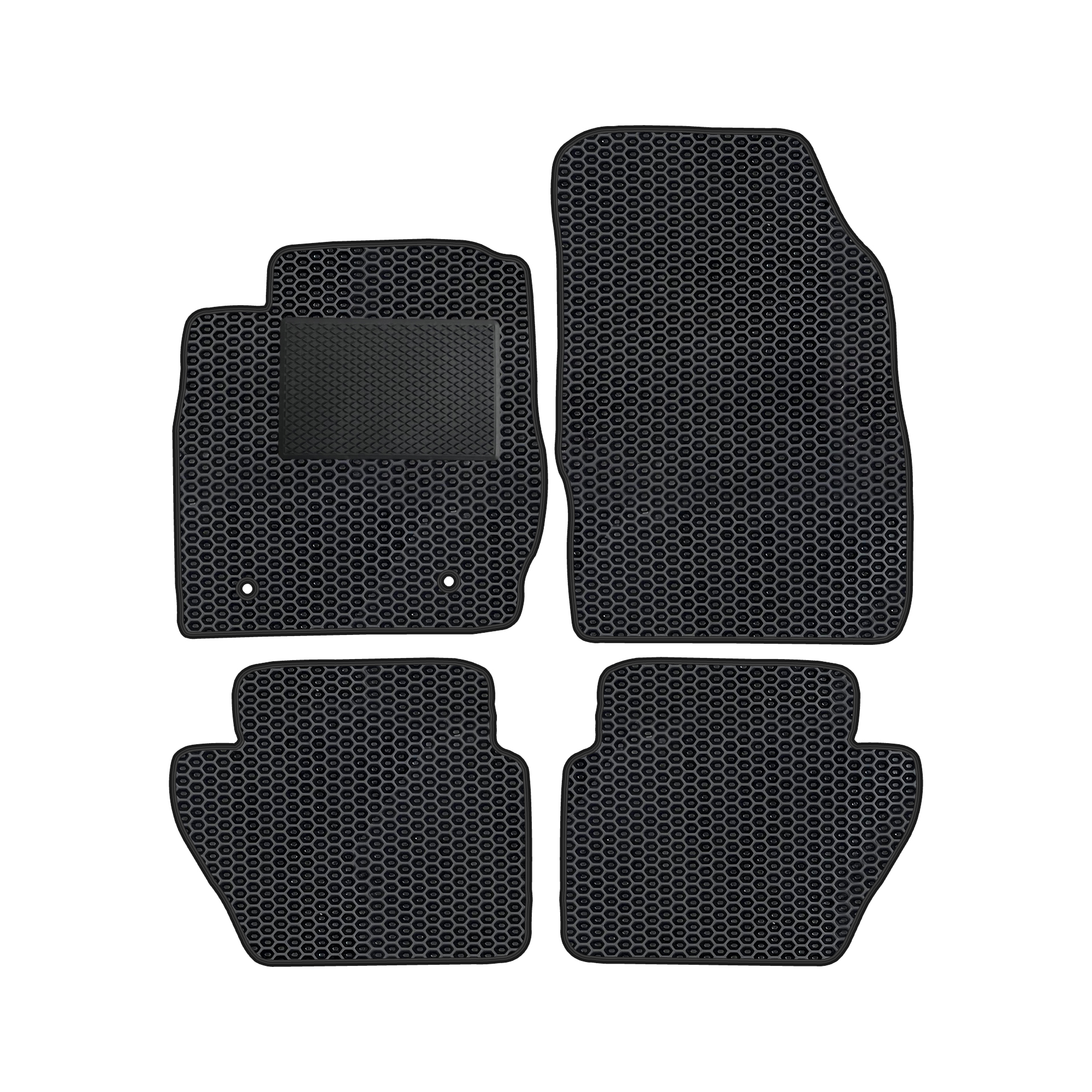 Fo020evapod - Komplettes Set Eva-autofußmatten Passend Für Ford Fiesta 2008-2011 (mit Zusätzlicher Verstärkung)
