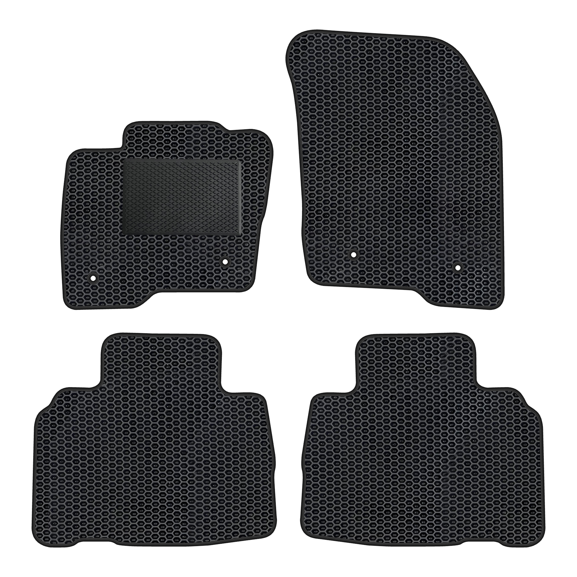 Fo054evapod - Komplettes Set Eva-autofußmatten Passend Für Ford Edge 2016-2021 (mit Zusätzlicher Verstärkung)