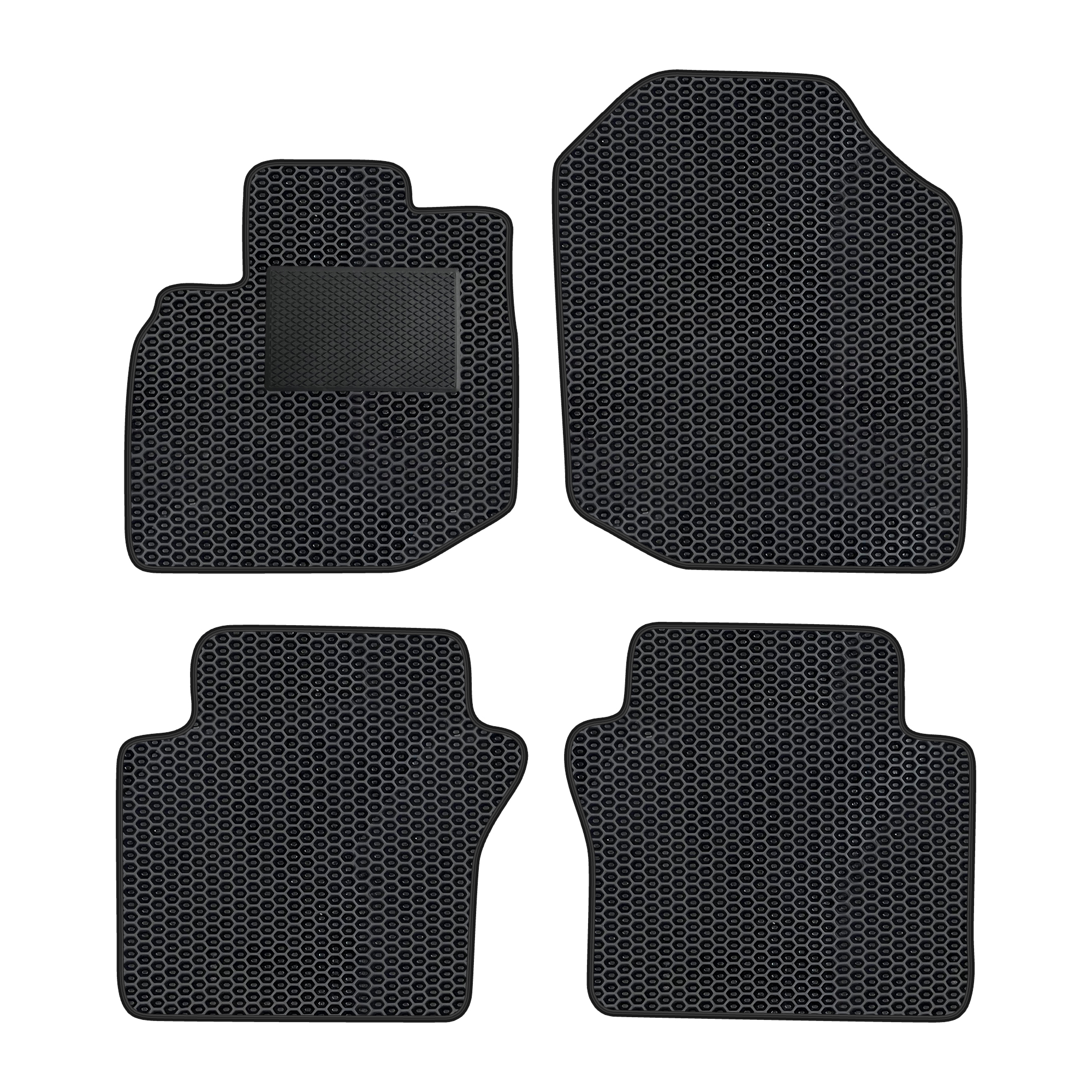 Ho013evapod - Komplettes Set Eva-autofußmatten Passend Für Honda Jazz Ii 2007-2014 (mit Zusätzlicher Verstärkung)