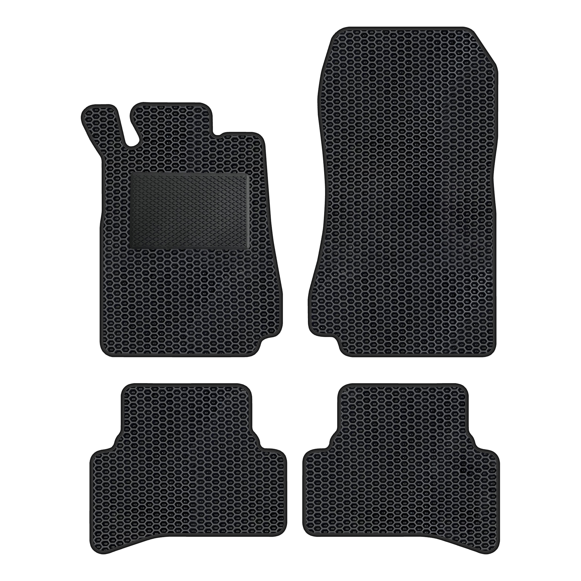 Me026evapod - Komplettes Set Eva-autofußmatten Passend Für Mercedes-benz Clk W208 1997-2003 (mit Zusätzlicher Verstärkung)
