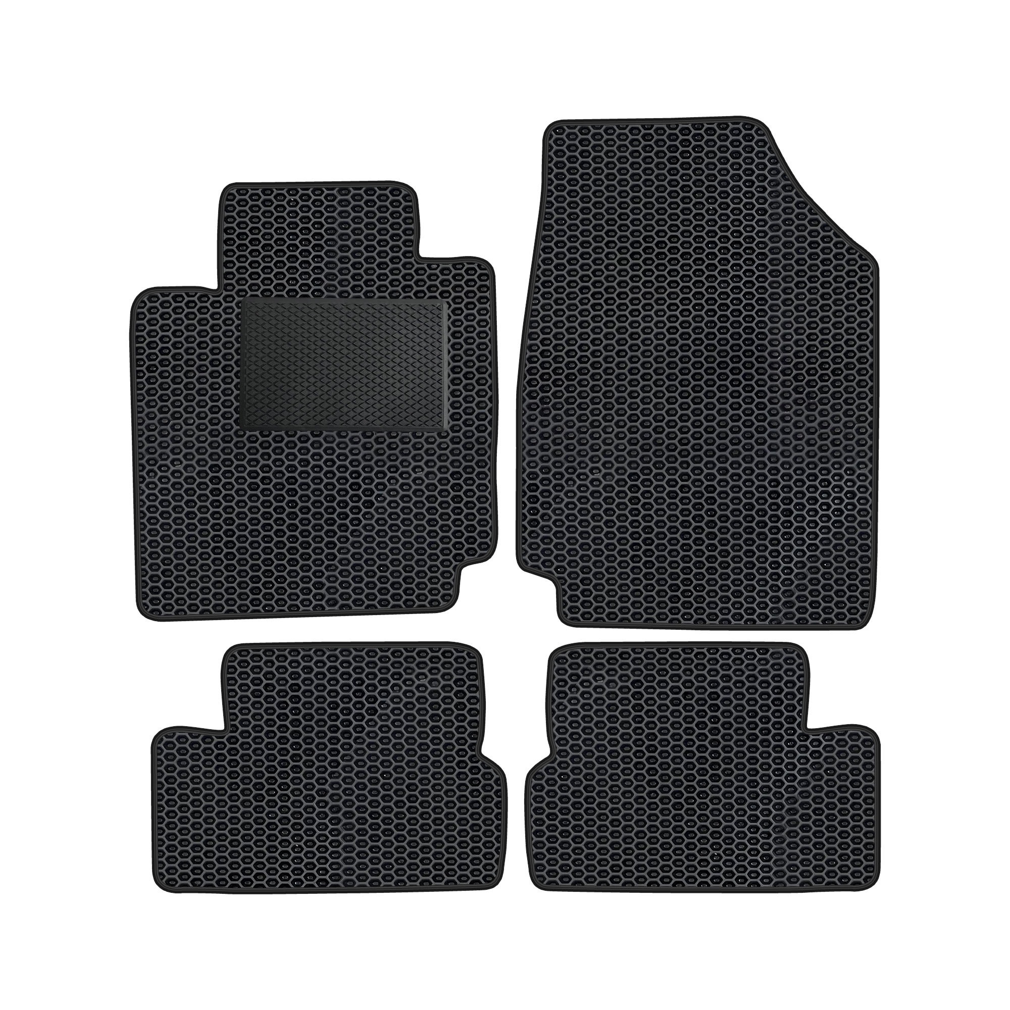 Ni012evapod - Komplettes Set Eva-autofußmatten Passend Für Nissan Micra K12 2003-2010 (mit Zusätzlicher Verstärkung)