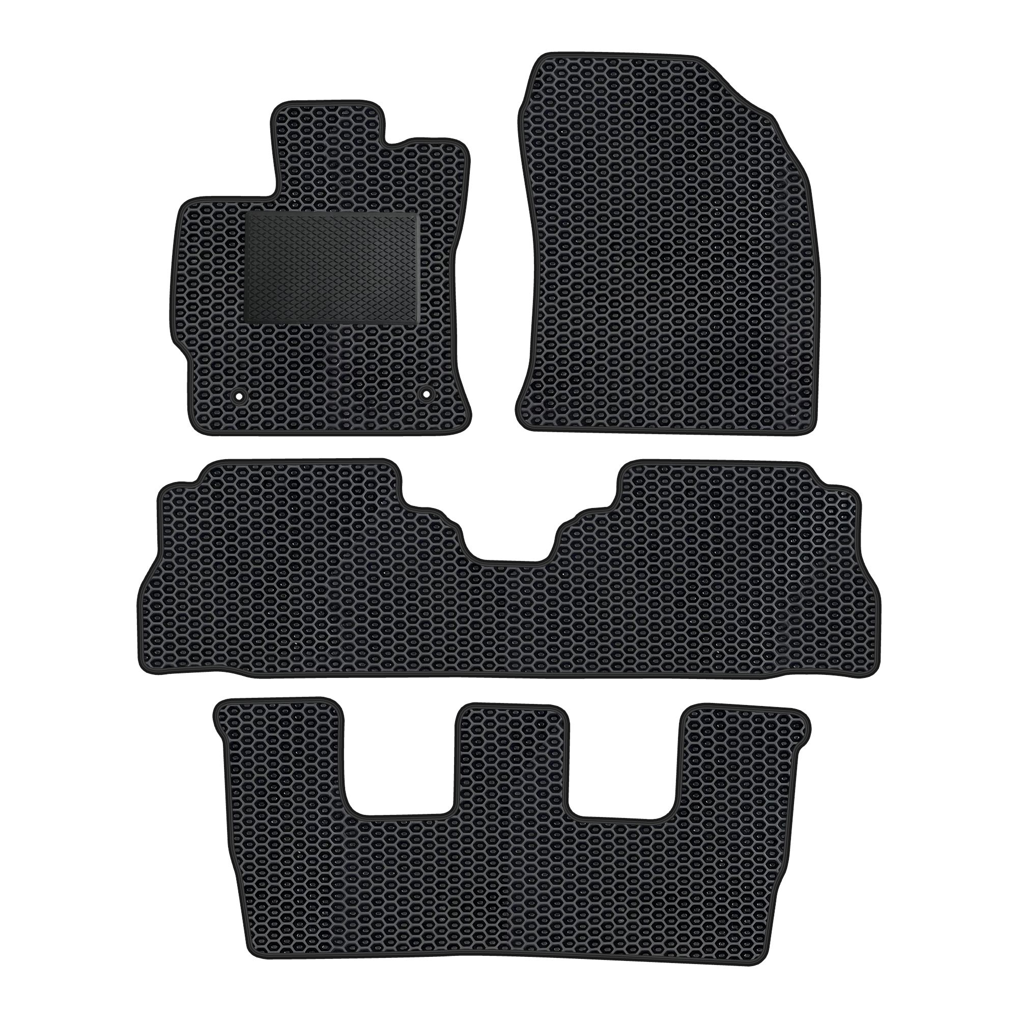 To047evapod - Komplettes Set Eva-autofußmatten, Passend Für Toyota Prius Plus Ab 2011 (mit Zusätzlicher Verstärkung)